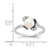 Gold Polished Freshwater Pearl and Diamond Rings