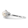 Gold Polished Freshwater Pearl and Diamond Rings