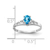 14k White Gold Pear Gemstone rings