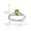 14k White Gold Pear Gemstone rings