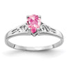 14k White Gold Pear Gemstone rings