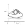 14k White Gold Diamond & Gemstone Ring Mounting
