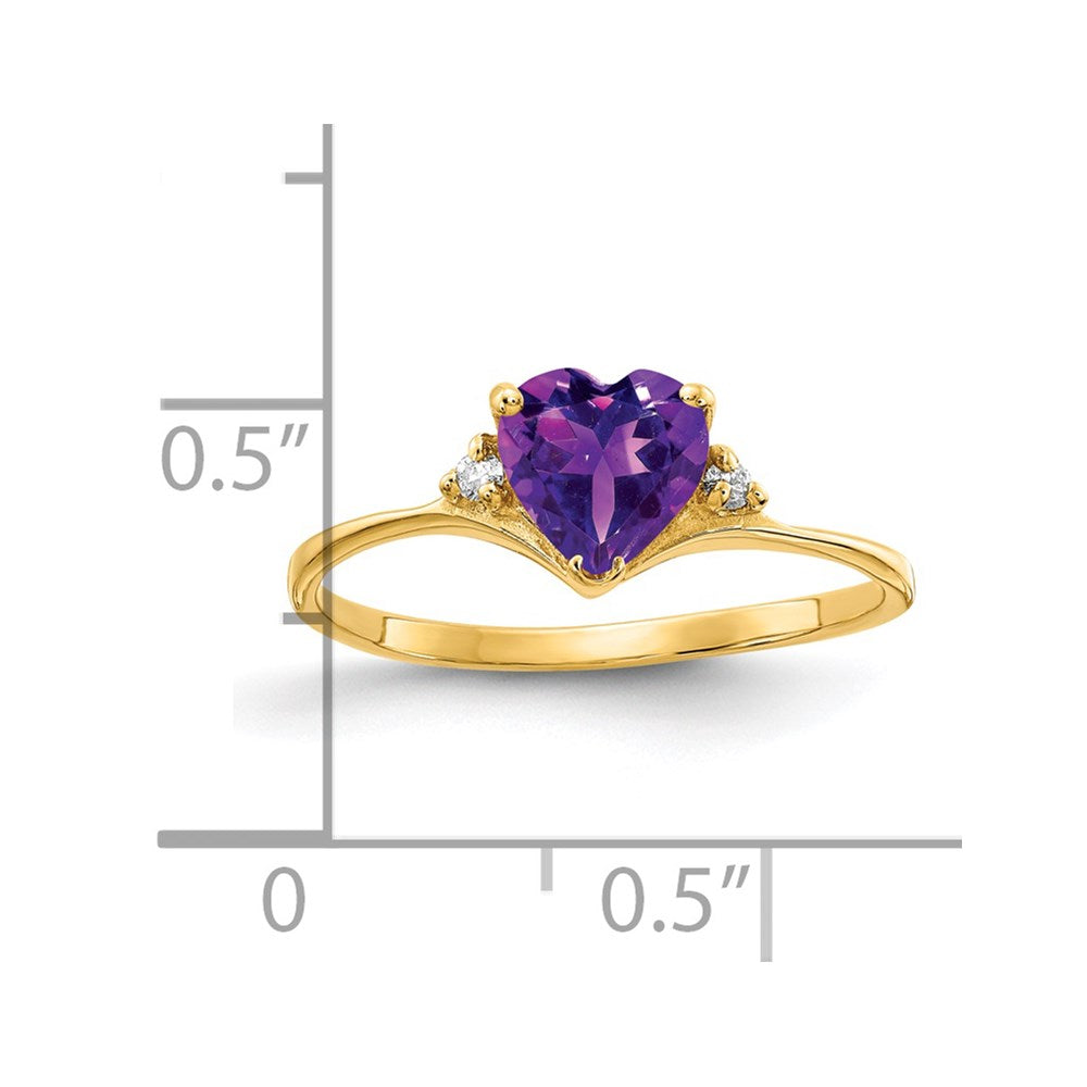6mm Heart Gemstone & Diamond rings
