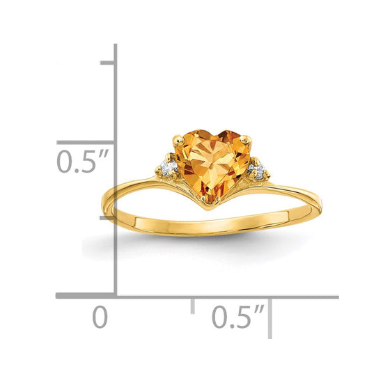 6mm Heart Gemstone & Diamond rings