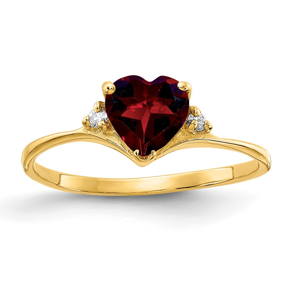 6mm Heart Gemstone & Diamond rings