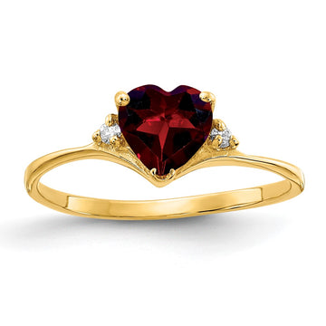 6mm Heart Gemstone & Diamond rings