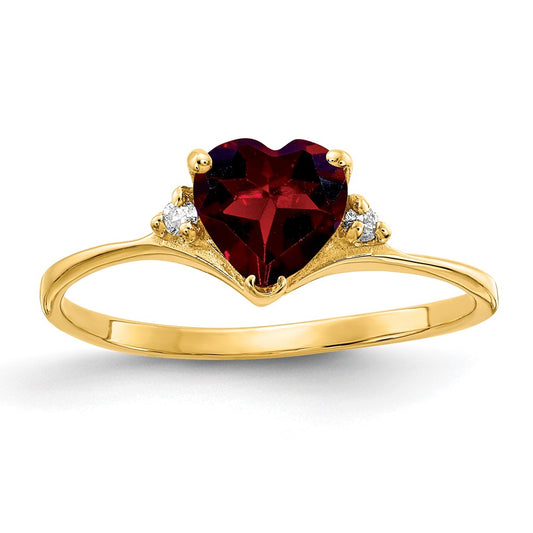 6mm Heart Gemstone & Diamond rings
