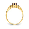 5mm Heart Gemstone & Diamond rings