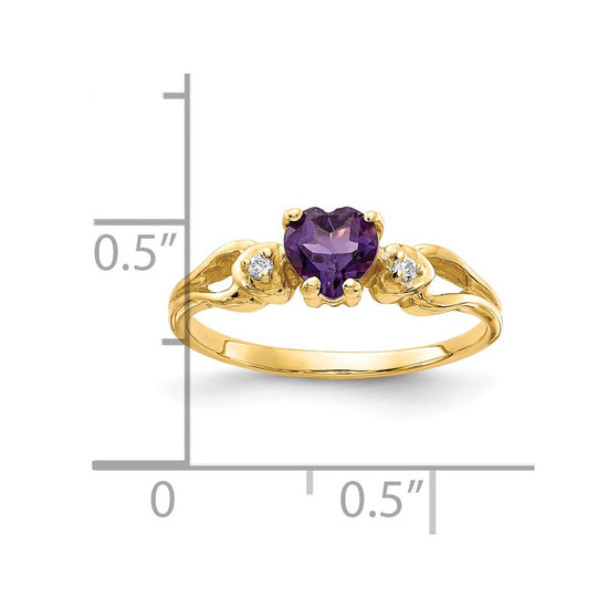 5mm Heart Gemstone & Diamond rings