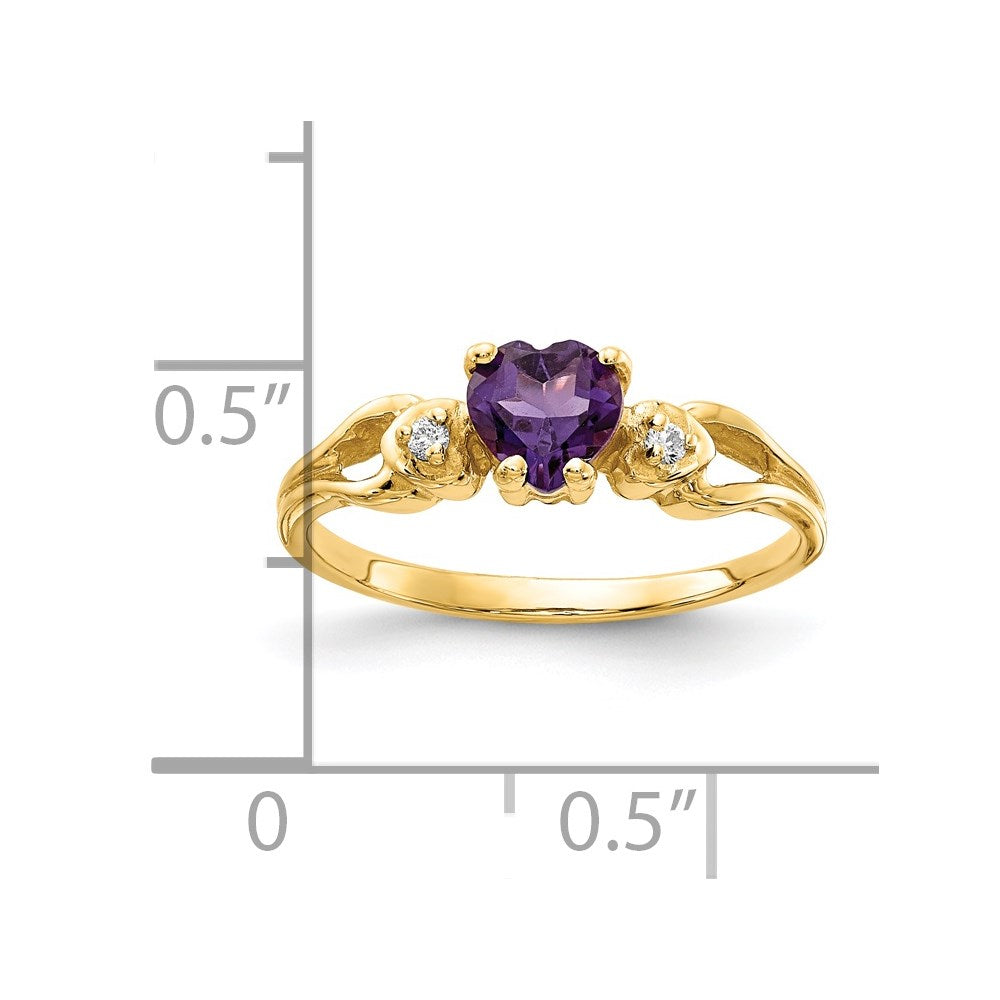 5mm Heart Gemstone & Diamond rings