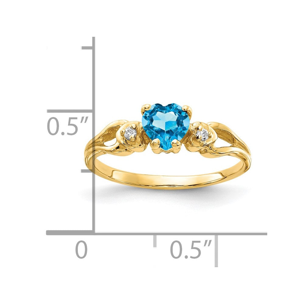 5mm Heart Gemstone & Diamond rings