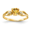 5mm Heart Gemstone & Diamond rings — Yellow Citrine