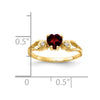 5mm Heart Gemstone & Diamond rings — Red Garnet