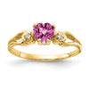 5mm Heart Gemstone & Diamond rings — Pink Sapphire