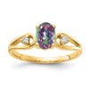 Oval Gemstone & Diamond rings