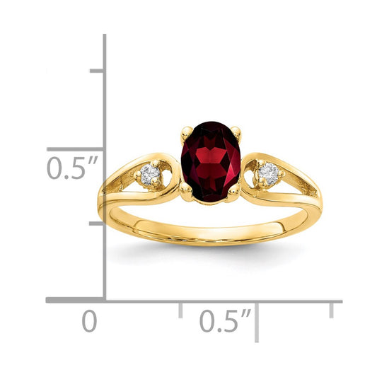 14k 7x5mm Oval Blue Sapphire and1/20 carat AA Diamond Ring