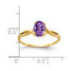 14k 7x5mm Oval Gemstone ring