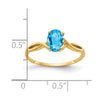 14k 7x5mm Oval Gemstone ring