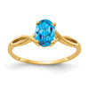 14k 7x5mm Oval Gemstone ring