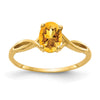 14k 7x5mm Oval Gemstone ring