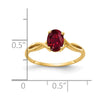 14k 7x5mm Oval Gemstone ring