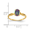 14k 7x5mm Oval Gemstone ring