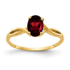 14k 7x5mm Oval Gemstone ring