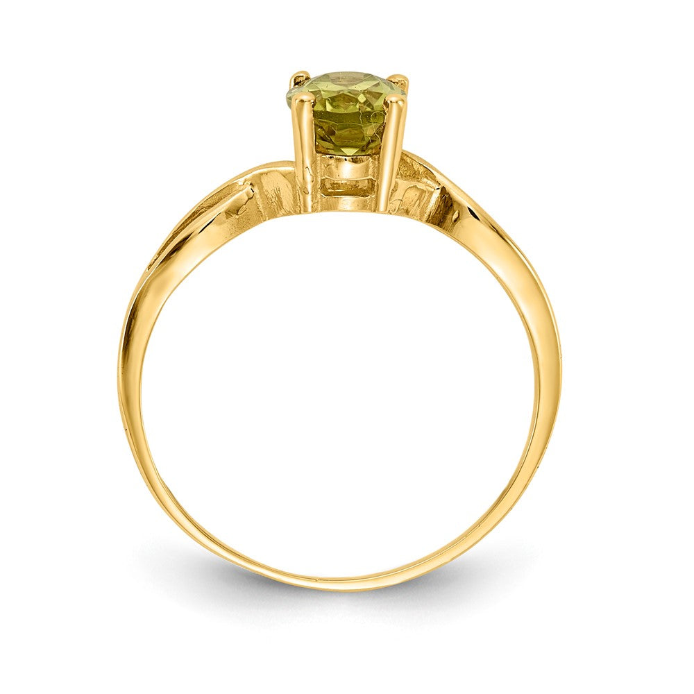 14k 7x5mm Oval Gemstone ring