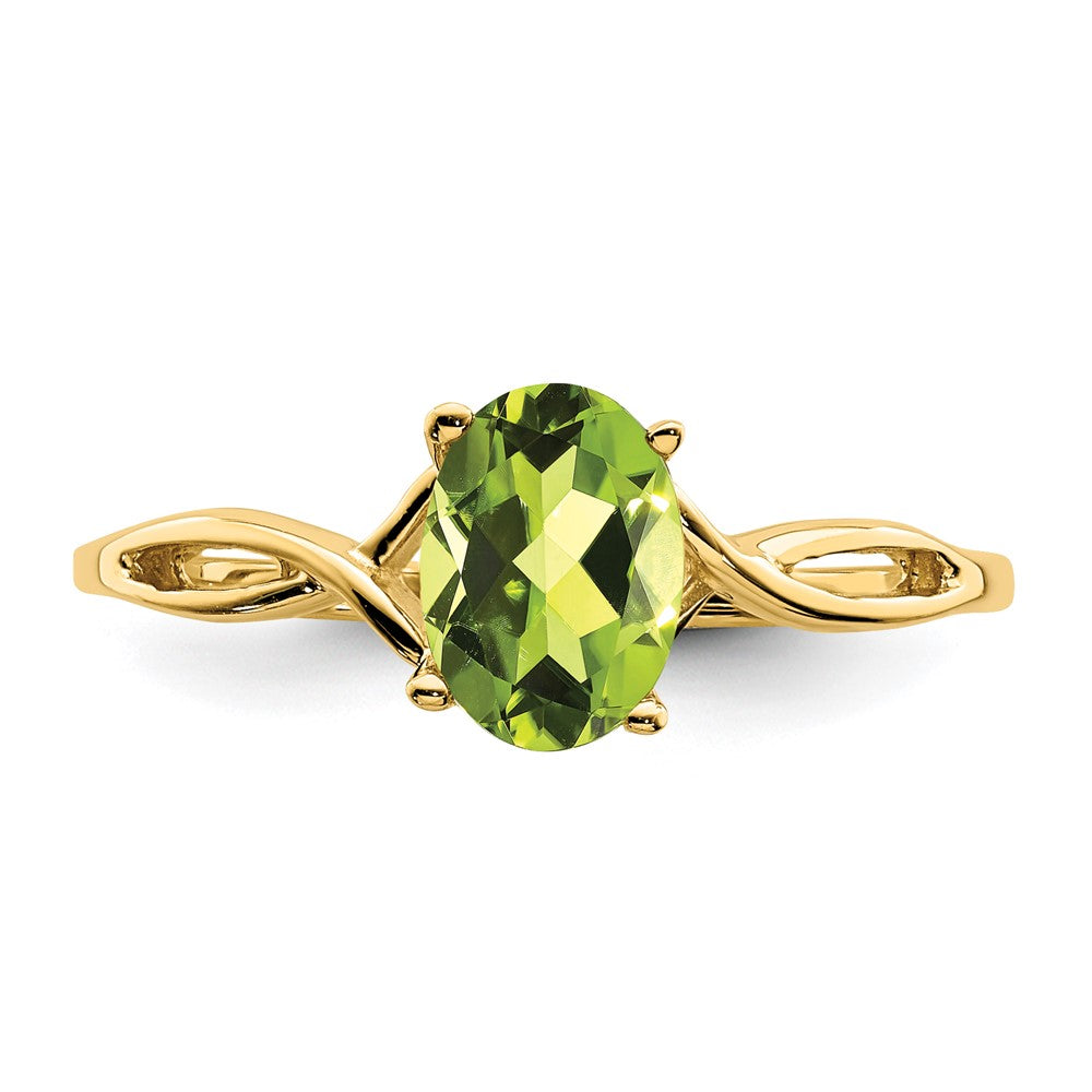 14k 7x5mm Oval Gemstone ring
