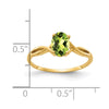 14k 7x5mm Oval Gemstone ring
