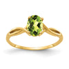 14k 7x5mm Oval Gemstone ring