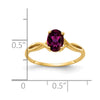 14k 7x5mm Oval Gemstone ring