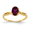 14k 7x5mm Oval Gemstone ring