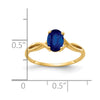 14k 7x5mm Oval Gemstone ring