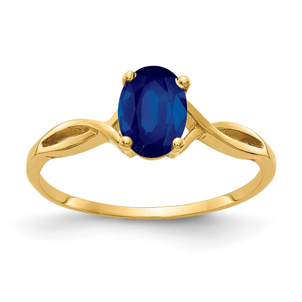 14k 7x5mm Oval Gemstone ring