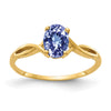 14k 7x5mm Oval Gemstone ring
