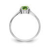 14k White Gold 7x5mm Oval Peridot ring