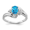 Oval Gemstone & Diamond Rings