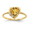 Heart Gemstone & Diamond rings