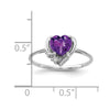 6mm Heart Gemstone & Diamond rings