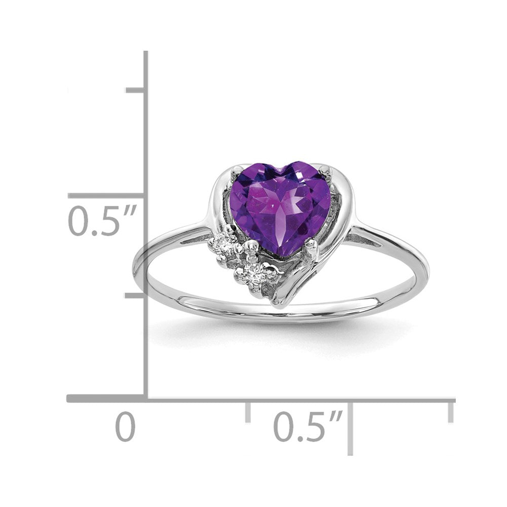 6mm Heart Gemstone & Diamond rings