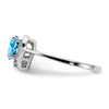 6mm Heart Gemstone & Diamond rings