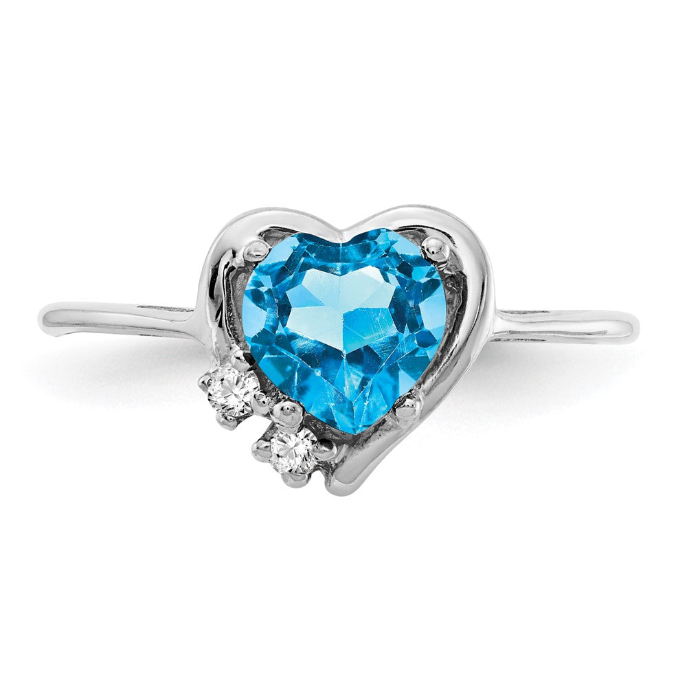 6mm Heart Gemstone & Diamond rings