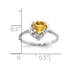 6mm Heart Gemstone & Diamond rings