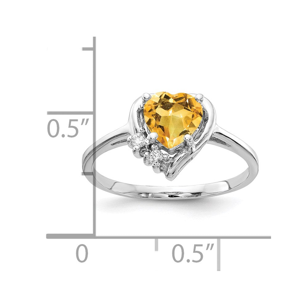 6mm Heart Gemstone & Diamond rings