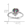 6mm Heart Gemstone & Diamond rings