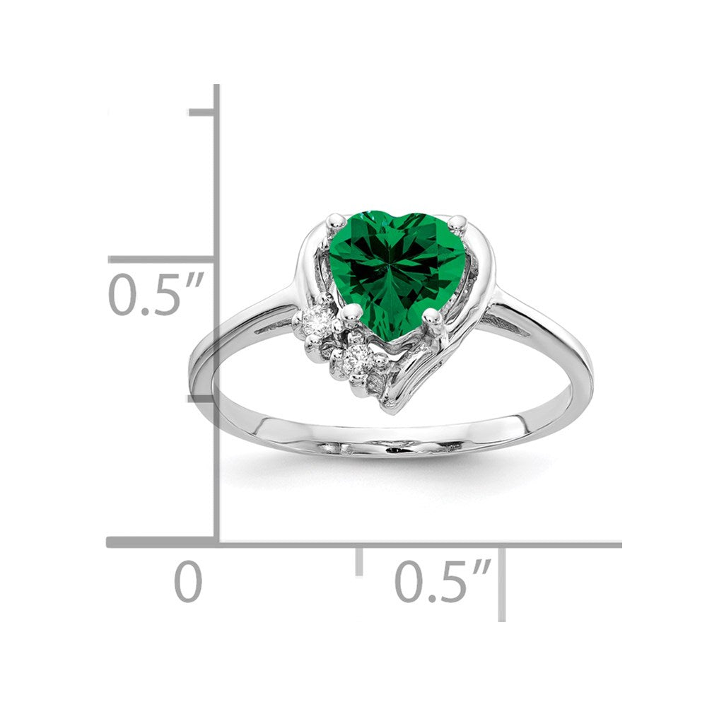 6mm Heart Gemstone & Diamond rings