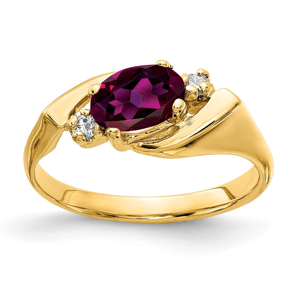 Oval Gemstone & Diamond Rings