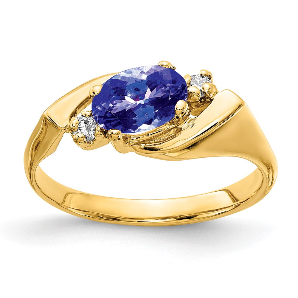 Oval Gemstone & Diamond Rings