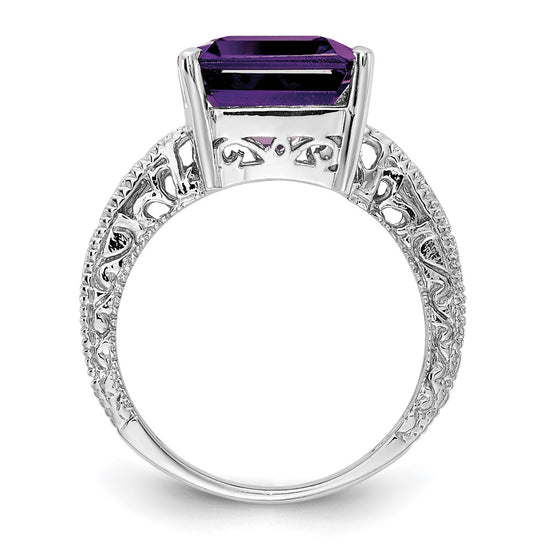 Emerald Cut Gemstone & Diamond Rings